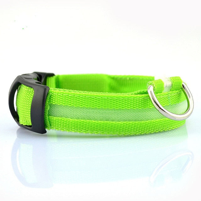 2 PCS Set Nylon LED Dog Collar